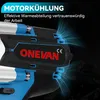 Close-up of a power tool with marketing text and graphics. Produktbild-Vorschau