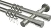 Interdeco Gardinenstange / Vorhangstange Edelstahl-Optik, Produktbild-Vorschau 1