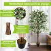 COSTWAY 160cm Künstlicher Ficus-Baum, Kunstbaum mit 1008 Produktbild-Vorschau 4