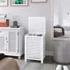 Panier à linge avec couvercle Rangement en bambou Vêtements Voir les images du produit 7