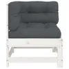 Ecksofa mit Kissen Weiß Massivholz Kiefer Produktbild-Vorschau 3