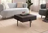 WOHNLING Couchtisch 64x64x35 cm Steinoptik / Metall Produktbild-Vorschau 2
