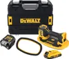 A collection of DeWalt tools and accessories laid out on a white background. Voir les images du produit