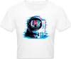 Spreadshirt MTV Astronaut Mit MTV-Logo Crop Top, S, Weiß Produktbild-Vorschau 1