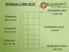 Diagram showing the mesh sizes and wire thickness of a wild fence. Náhľad obrázku produktu
