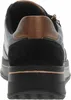 The back view of a black sneaker with brown accents. Anteprima dell’immagine prodotto