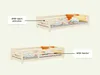 Niedriges Kinderholzbett TULY mit Barriere 90x190 cm Beige, Produktbild-Vorschau 10