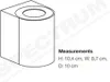 A line drawing of a light fixture with measurements and a watermark. Anteprima dell’immagine prodotto
