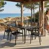 Gartenmöbel Set NARCISO mit Tisch und 6 Stühlen, schwarz - Produktbild-Vorschau 1