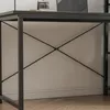 Biurko komputerowe czarne z regałem półkami 120 cm Podgląd zdjęcia produktu 5
