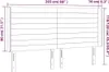 The Living Store LED Kopfteil Schwarz 203x16x118/128 cm Produktbild-Vorschau 7