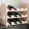 vidaXL Stojan na víno 43x25x37 cm z masivního borovicového Náhled obrázku produktu 2