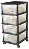 VEVOR cassettiera a carrello con 4 cassetti (17 L / per), Anteprima dell’immagine prodotto 1