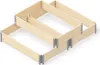 Two wooden raised garden bed frames are stacked on a white background. Produktbild-Vorschau