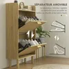 HOMCOM Schuhschrank, Schuhregal, 2 Klapptüren, 12 Paar Produktbild-Vorschau 6