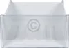 A clear, front-facing view of a transparent plastic drawer, likely for a refrigerator or freezer. Anteprima dell’immagine prodotto