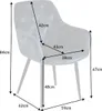 riess-ambiente Design Stuhl MILANO petrol Samt mit Armlehne Produktbild-Vorschau 7