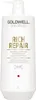 A white pump bottle of Goldwell Dualsenses Rich Repair Restoring Conditioner. Produktbild-Vorschau