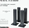 HOLZBRINK Piedini per mobili 15 cm in metallo antracite Anteprima dell’immagine prodotto 7