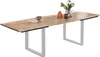 Esstisch mit Ansteckplatten 180(280)x90 cm Baumkante Akazie Produktbild-Vorschau 2