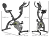 HOMCOM Heimtrainer  X-Bike 2-in-1 Fahrradtrainer Trimmrad Produktbild-Vorschau 3