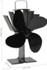 vidaXL Ofenventilator Wärmebetrieben 4 Blätter Schwarz Produktbild-Vorschau 9