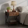 Nočný stolík Relaxdays, so zásuvkou a odkladacou plochou, Náhľad obrázku produktu 2