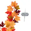 com-four® 2x Herbstgirlande aus künstlichen Ahornblättern - Produktbild-Vorschau 6
