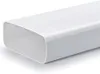 A close-up, studio shot of a white rectangular ventilation duct with rounded edges, presented on a plain background. Produktbild-Vorschau