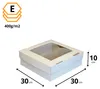 KAPAK Muffin Transportbox Weiß mit Sichtfenster 30x30x10 cm Produktbild-Vorschau 2
