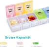 SUKUOS Tablettenbox 7 Tage Morgens Abends, Pillendose Rund Produktbild-Vorschau 2