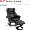 Relaxsessel mit Hocker, Liegefunktion, drehbar, bis 160 kg, Produktbild-Vorschau 4