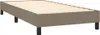vidaXL Boxspringbett mit Matratze Taupe 100x200 cm Stoff Produktbild-Vorschau 3