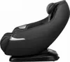 A black massage chair is shown from the side against a white background. Produktbild-Vorschau