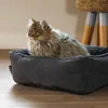 Beeztees Katzenbett Moza aus Plüsch anthrazit Produktbild-Vorschau 3