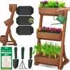 KESSER® Hochbeet mit 3 Etagen Premium Blumenkasten Produktbild-Vorschau 8