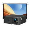 A black projector is placed in front of a projection screen displaying a landscape image. Náhled obrázku produktu