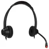 A black binaural headset with a microphone boom is shown against a white background. Produktbild-Vorschau