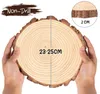 5 Stück 23-25cm Durchmesser Holzscheiben, 2 cm Dick Produktbild-Vorschau 2