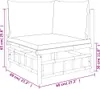 vidaXL Garten-Ecksofas mit Dunkelgrauen Kissen 2 Stk. Produktbild-Vorschau 5