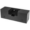 A black rectangular mounting bracket with a recessed area and screw holes. Produktbild-Vorschau