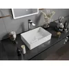 A modern bathroom vanity with a white rectangular sink and a chrome faucet. Podgląd zdjęcia produktu