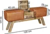 Design Turnbock Sitzbank Braun Aufbewahrungsfach 120 x 29 x Produktbild-Vorschau 2