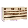 vidaXL Nid de poule 3 compartiments 72 x 33 x 38 cm Pin Voir les images du produit 19