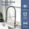 LED Infrarot Sensor Wasserhahn Küche Mit Ausziehbare Brause Produktbild-Vorschau 7
