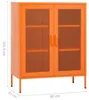 vidaXL Szafka do przechowywania pomarańczowa 80x35x101,5 cm Podgląd zdjęcia produktu 8