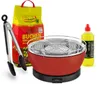 Feuerdesign Vesuvio rot Tischgrill-Set 4tlg. Produktbild-Vorschau 1