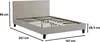 Doppelbett aus Cord "Ambre" - 160 x 200 - Beige Produktbild-Vorschau 3