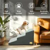 WISFOR 3-stufige Hundetreppe, Rutschfeste Haustierrampe Produktbild-Vorschau 9