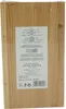 The image shows the back of a wooden box with a label containing product information. Podgląd zdjęcia produktu
